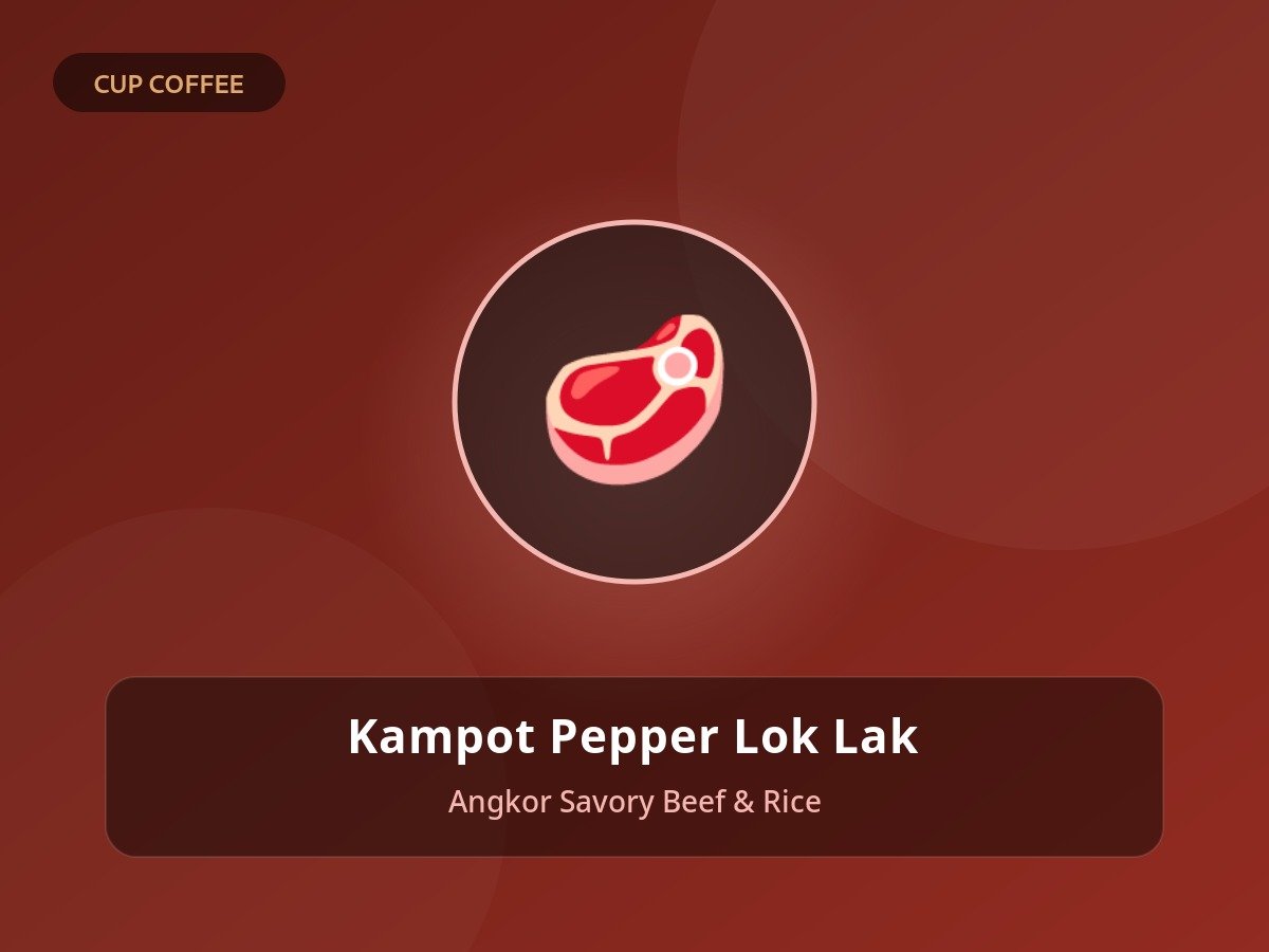 Kampot Pepper Beef Lok Lak with Jasmine Rice