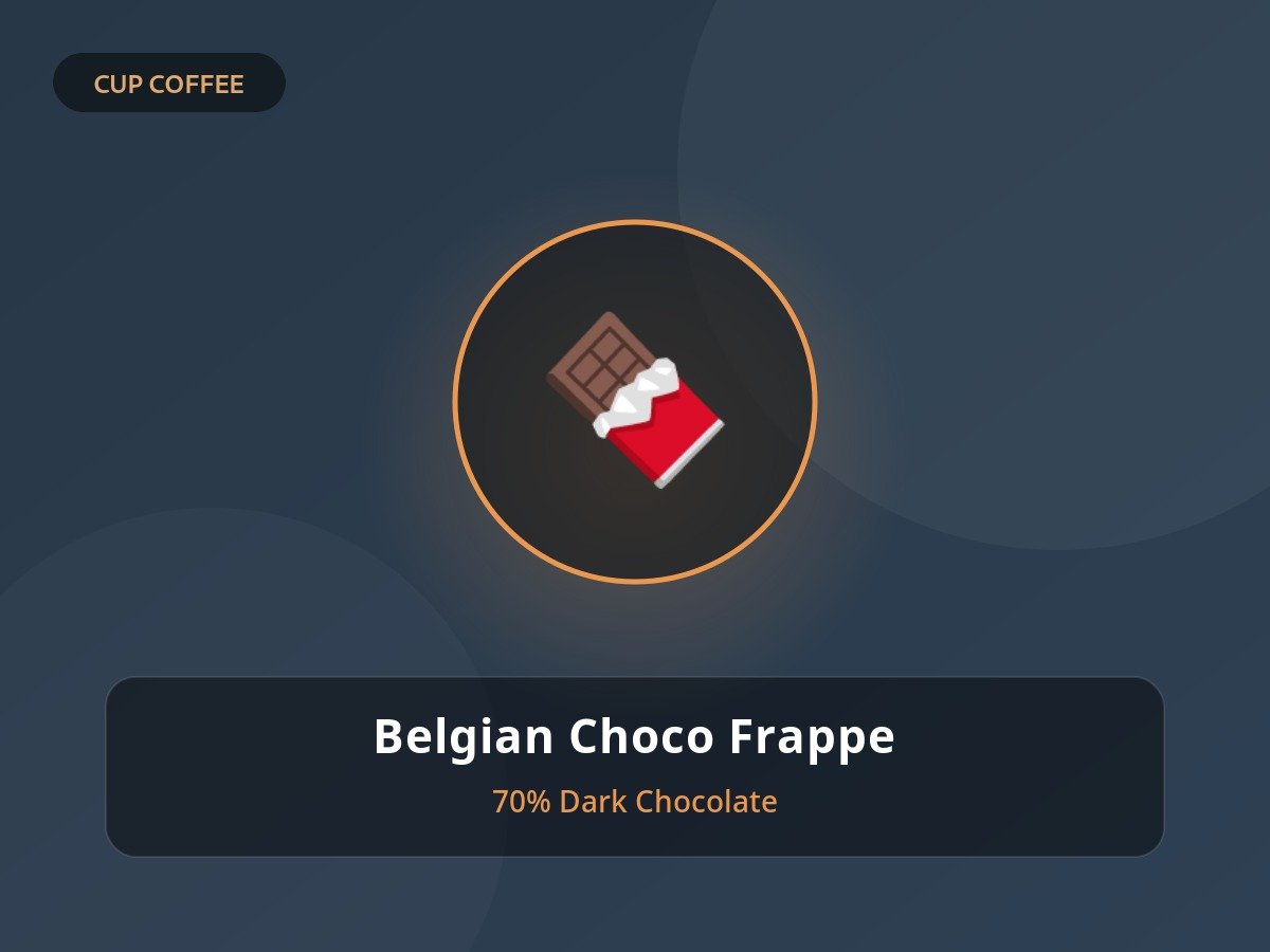 Belgian Dark Chocolate Frappe